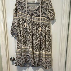Boho Print Tunic Dress